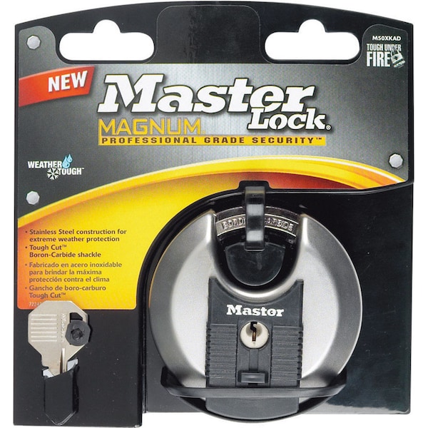 Master Lock Master Lock 3-3/32 in. H X 1-13/64 in. W X 3-1/8 in. L Steel Ball Bearing Locking Shrouded Padlock M50XKADCCSEN - main